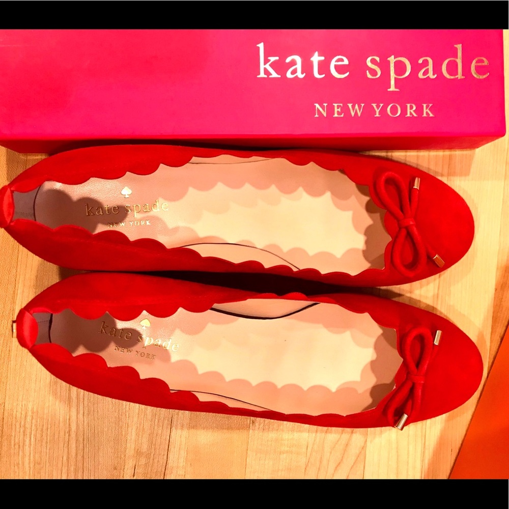 Brand new Kate Spade Maraschino Red Suede pumps